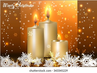 Abstract background with a burning candle