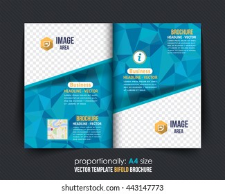 Abstract Background and Business Bi-Fold Brochure Design. Corporate Leaflet, Cover Template
