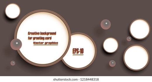 Abstract background. Business card. Circles and balls. Background from circles. Vector background from circles of different size. Business cards and cards. Banner. Flyer. Vector graphics