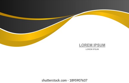 abstract background business card or horizontal template design set isolated on grey gold