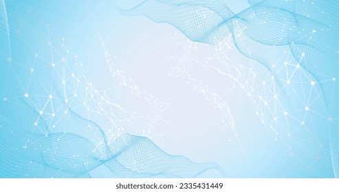 abstract background with business lines. Digital future technology concept. minimal round lines abstract futuristic tech background. Vector digital art banner design