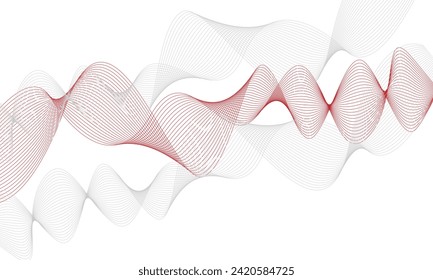 Abstract background with business lines on white background. wave abstract stripe design. twisted curve lines with blend effect.