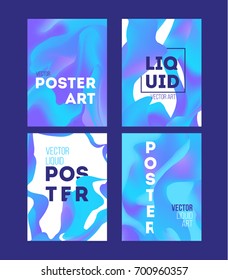 Abstract Background for Business Posters and Placards. Mobile Technologies Concept. Flat Style. Liquid art