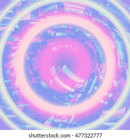  Abstract  Background for Business Presentations. Illusion of colorful radial effect.  Colorful shining circle tunnel vector background. Glitches. The closure of the TV screen. Fantasy. Vector.
