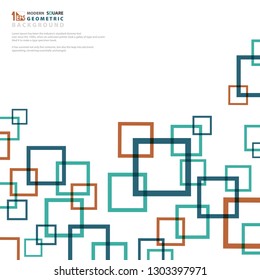 Abstract background business square colors geometric. You can use for artwork of details ad, poster, banner, card, cover and annual report. vector eps10