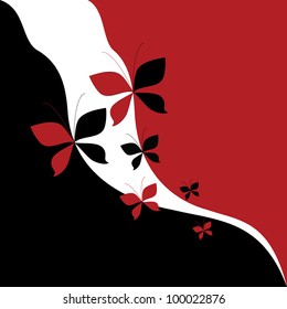 Abstract background with butterflies