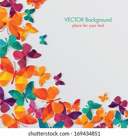 Abstract background with butterflies