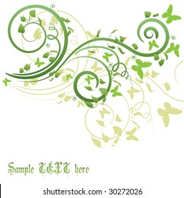 abstract background with butterflies