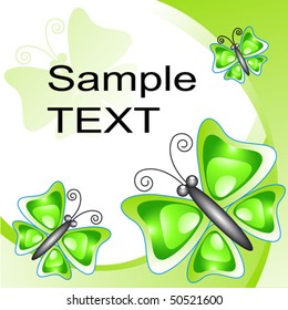 Abstract background with butterflies. Vector