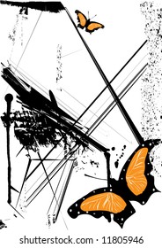 Abstract background with butterfly