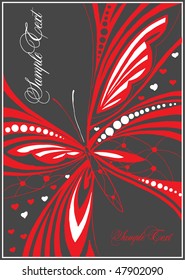 abstract background with butterfly