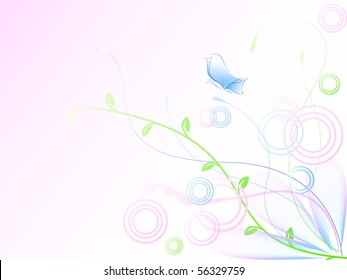 Fondo abstracto con mariposa