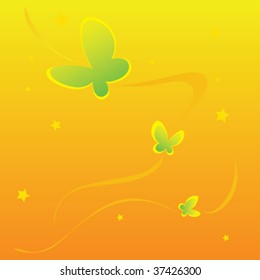 Abstract background with butterfly. Vector illustration.
