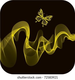 Abstract background with butterfly. Vector Illustration