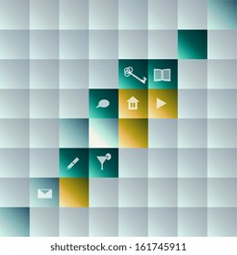 Abstract background with buttons