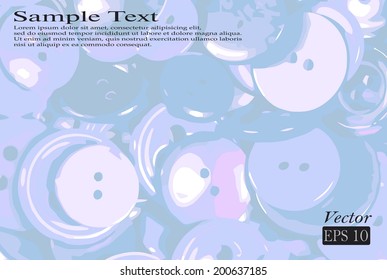 Abstract background with buttons. Textile industry.