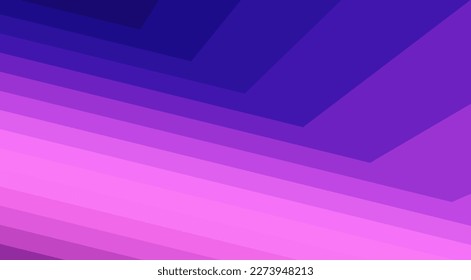 Abstract background by oblique lines with colour gradations from blue to ultra pink colors. Geometric vector graphic wallpaper with slanted stripes