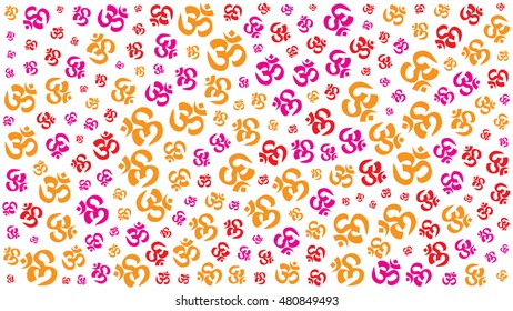 abstract background by om sign for hindu religious people