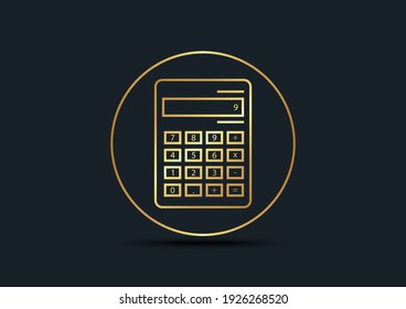 Abstract background of Calculator,Gold color,vector illustrations