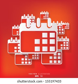 abstract background with calendar organizer web icon