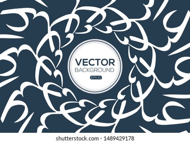 Abstract Background Calligraphy Random Arabic Letters Without specific meaning in English ,Vector illustration 