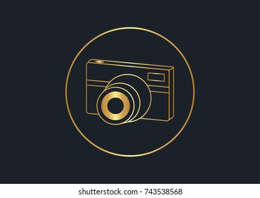 abstract background for camera,Gold color,vector illustrations