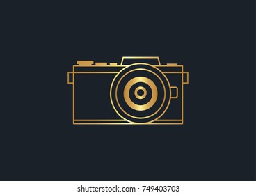 abstract background for camera,Gold color,vector illustrations