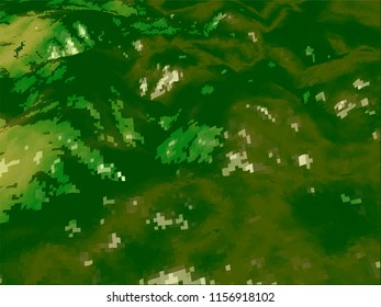 Abstract background with camouflage khaki colors and pixelated structure with textured landscape