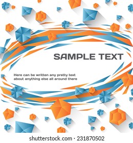Abstract background, can be used as business template, for presentation, postcard, advertisement. With empty place for text. Simple geometrical shapes' based. 