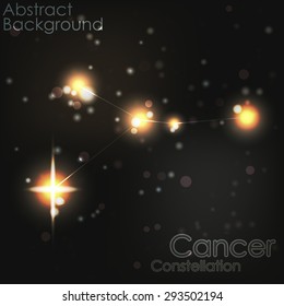 Abstract background with Cancer constellation