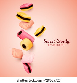 Abstract background with candies.