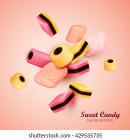 Abstract background with candies.