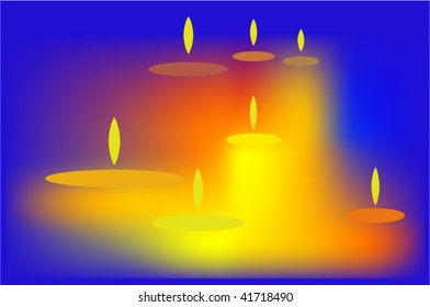 abstract background with candles