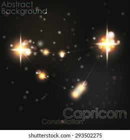 Abstract background with Capricorn constellation