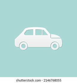 abstract background for Car side view, paper cut, vector illustrations