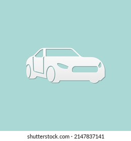 abstract background for car side view, paper cut, vector illustrations