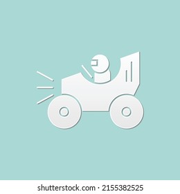 abstract background for car side view, paper cut, vector illustrations