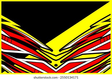 Abstract background car sticker wrap vector design, car sticker with unique line pattern and bright color combination