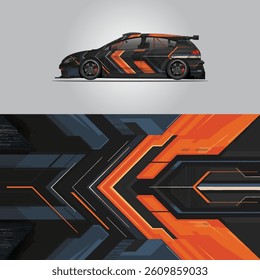 abstract background with car wrap design .