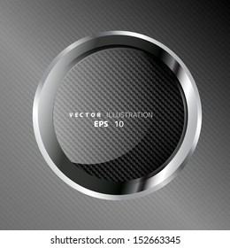 Abstract background with carbon texture and geometric elements