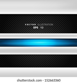 Abstract background with carbon texture and geometric elements