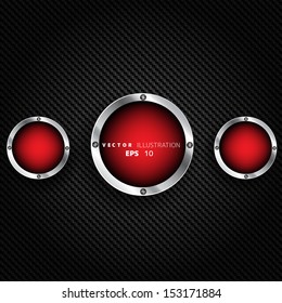 Abstract background with carbon texture and geometric elements