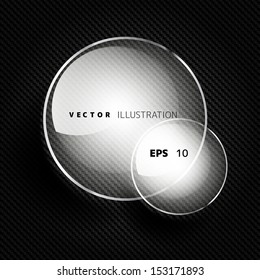 Abstract background with carbon texture and geometric elements
