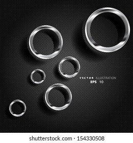 Abstract background with carbon texture and geometric elements