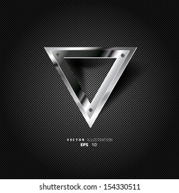 Abstract background with carbon texture and geometric elements