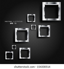 Abstract background with carbon texture and geometric elements