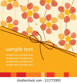 abstract background, card, bow