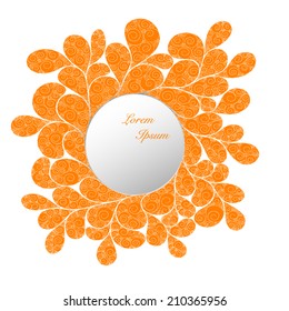 Abstract background for card registration with an orange pattern