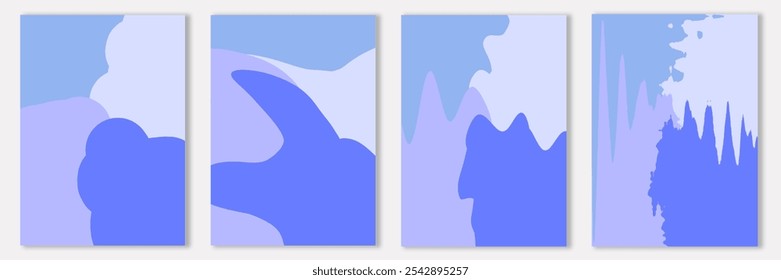 Conjunto de placas de fundo abstratas. Pacote de design abstrato Valentine. Ilustração vetorial para faixa, cartaz.