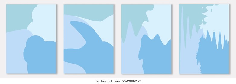 Abstract background card set. Valentine abstract design bundle. Vector illustration for banner, poster.